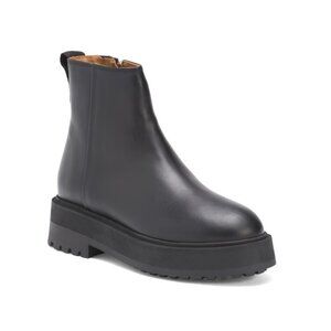 FLATTERED Black Made In Portugal Leather Assia Chelsea Boots
